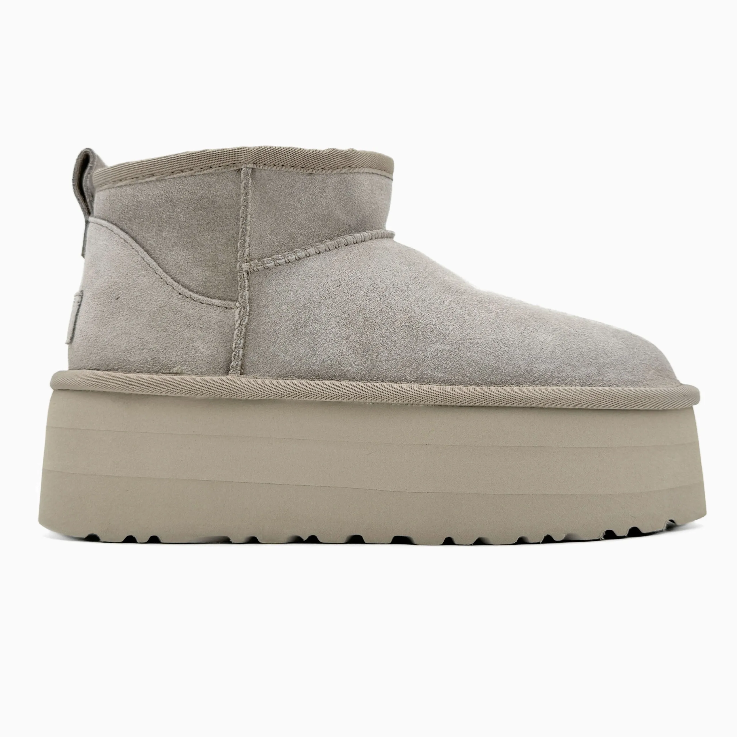 Ugg Classic Ultra Mini platforma XL pelēka-zamšādas sieviešu uggs ar kažokādu - Image 1