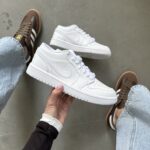 Кеди Air Jordan Low White Premium — шкіряні чоловічі класичні