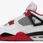 Nike Air Jordan 4 retro Fire Red čības - ādas vīriešu Premium