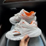 Кросівки Balenciaga Track White/Orange — шкіряно-текстильні преміум кросівки