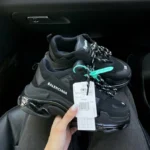Balenciaga Triple s Clear Sole Black tossud-stiilsed nahast tossud