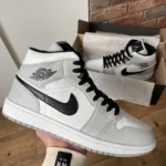Кеди Nike Air Jordan 1 Gray 3 — шкіряні чоловічі стильні