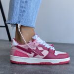 Кеди Babe Pink з комбінованої шкіри та текстилю для щоденного носіння ----------