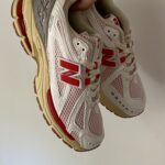 Turnschuhe 19006r Rot / Weiß Leder-Textil-stylisch