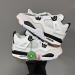 Air Jordan retro 4 x SB White / Black čības-āda un zamšāda