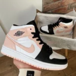 Nike Air jordan 1 Retro High Black/White/Pink ādas čības