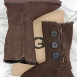 UGG Bailey Button Triplet II Brown Mocha – замшеві жіночі уггі