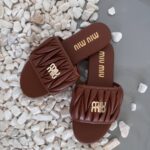 Капці MIU MIU Matelassé Nappa Ginger з натуральної шкіри