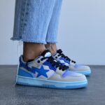 Кеди Babe Blue — шкіряно-текстильні стильні кросівки