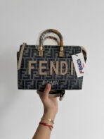 Fendi bag-Women's textile bag with eco-leather