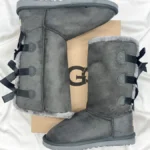 UGG bailey Bow Gray boty-semišové dámské zimní boty