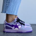 Baskets bébé Purple en cuir et textile - style et confort