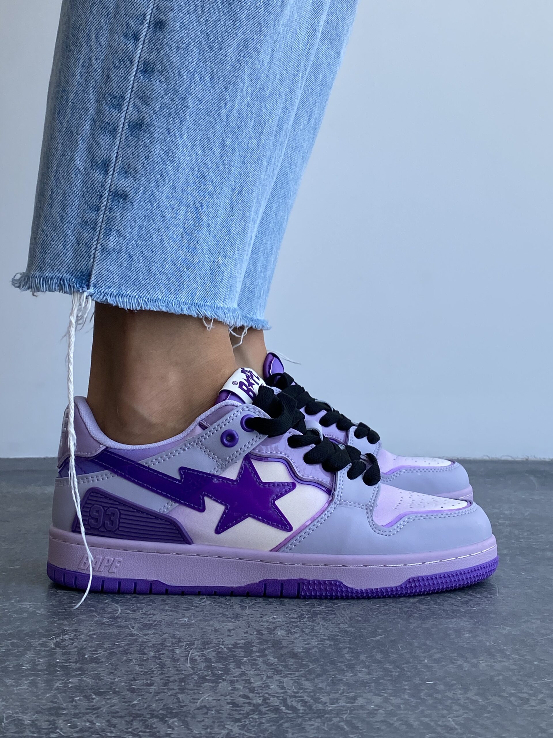 73a8ccf2-fb91-438b-83d4-6ecc830d66a8 Babe Lilla sneakers laget av lær og tekstiler-stil og komfort - Bilde 1