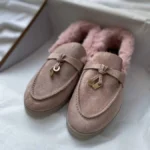 Loro Piana Pink Fur Premium loafers made of eco-suede — elegance and comfort