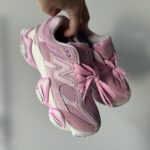 9060 Pink Overdye sneakers made of suede and textile for a stylish look