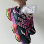 9060 Purple Acid leather and textile running shoes for a stylish everyday look