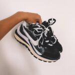 Nike Sacai VaporWaffle black sneakers-stylish leather and mesh sneakers