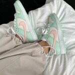 NIKE SB DUNK Mint-Pink-baskets en cuir élégantes pour un usage quotidien