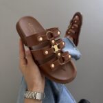 Капці CELINE Tippi Slides Ginger — шкіряні жіночі сланці