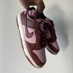 Dunk Brown / Pink ādas čības-stilīgas un ērtas ikdienas valkāšanai