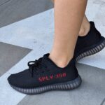 Кросівки Yeezy Boost 350 V2 Black/Red — текстильні стильні кроси