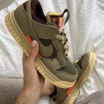 Кеди Nike Air Dunk Jumbo Medium Olive — шкіряні стильні кросівки