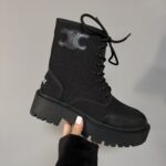 Чоботи CÉLINE Bulky Laced Up Black — шкіряні преміум жіночі