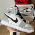 Кеди Nike Air Jordan 1 Gray — шкіряні чоловічі кросівки класичного стилю