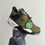 Кросівки Air Jordan Retro 4 “Craft Olive” шкіра та замша преміум