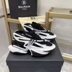 Balmain Unicorn Low-Top Black / White čības-ādas un tekstila
