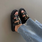 Сандалі CELINE TIPPI SLIDES Black – шкіряне взуття преміум