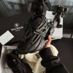 Balmain Unicorn Low-Top Black čības-stilīgas ādas čības